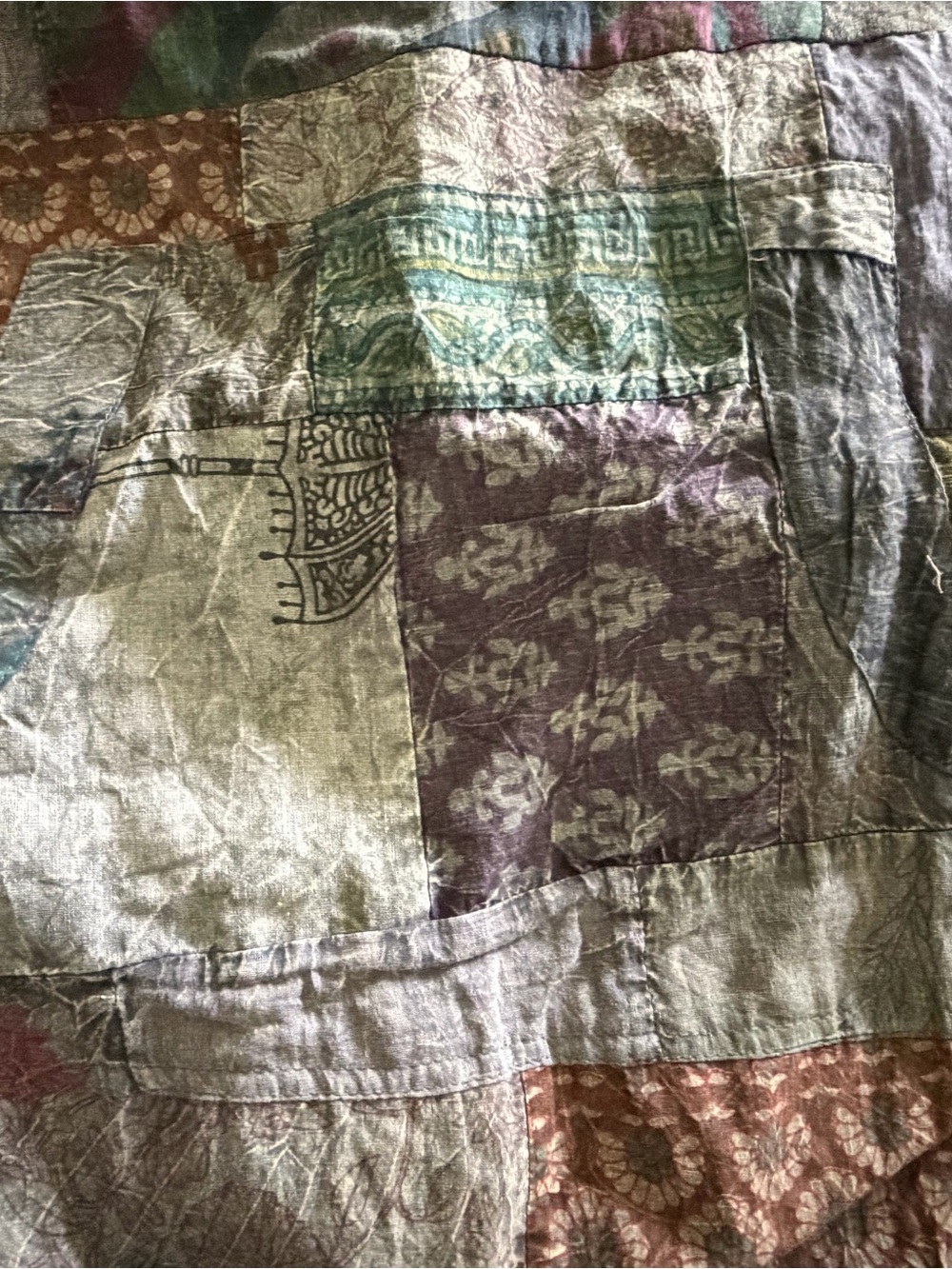 Earthbound Patchwork Tunic Dress XL - Picture 8 of 9